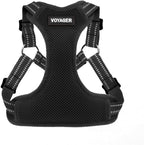 Best Pet Supplies Voyager Adjustable Step-In Flex Breathable Mesh Dog Harness for Small Medium Large Dogs (Black), XL