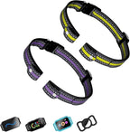 Aikko 2 Packs Professional-Grade Replacement Strap for Electronic Dog Collar - Adjustable Training Collar with Secure Buckle for All Breeds, Compatible with Most E-Collar Systems (Yellow & Purple)
