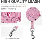 PUPTECK Soft Mesh Dog Harness and Leash Set Step-in Plaid Puppy Padded No Pull Vest Harness for XS Small Medium Sized Dogs Cats Outdoor Walking, Pink S