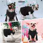 Kuoser Dog Dress, Cute Dog Dresses for Large Dogs Girl Elegant Puppy Tutu with Bow-Knot, Doggie Princess Costume Pet Outfit for Birthday Party Christmas Halloween Wedding, Black XL