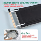 Zakkart Cat Perch for Window Sill with Bolster - Orthopedic Hammock Design with Premium Hardwood & Robust Metal Frame - Cat Window Seat for Large Cats and Kittens - Dark Stained Wood Brown Bed, 24''W