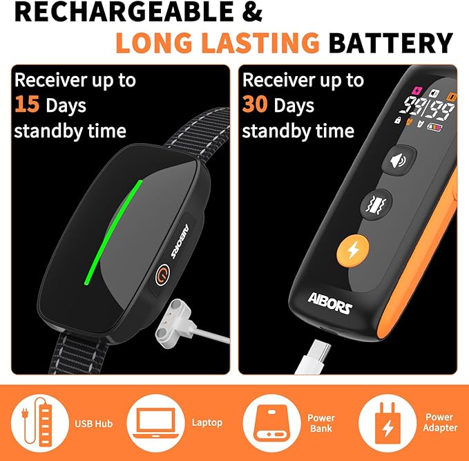 Dog Shock Collar with Remote - 4000Ft Dog Training Collar for Small Medium Large Dogs 10-120lbs, Waterproof Rechargeable E Collars for 2 Dogs with Beep Vibration (1-99) and Humane Shock (1-99) Modes