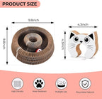 Cat Toy Magic Organ Cat Scratcher Cardboard with Bell Ball, Foldable Design& Changeable Accordion Shape,Exercise Anxiety Relief Toy for Indoor Cats and Protect the Furniture