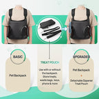 YUDODO Dog Front Backpack Carrier 5-15 lbs, Soft Breathable Pet Front Facing Carrier with Adjustable Straps, Multi-Pocket Design, for Small Dogs & Cats (Black)