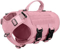 ICEFANG GN3 Tactical Dog Harness for X-Small Dogs, 6X Quick-Release Buckles,Dog Molle Vest with Handle,3/4 Body, Hook and Loop Panel for ID Patch,No Pulling Front Clip (XS (Chest: 17"-23"), Pink)