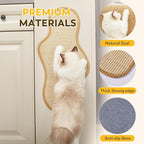 Sisal Cat Scratcher Mat with Sticky Tapes, 23.6" x 11.8" Cat Scratching Carpet for Indoor Cats, Horizontal Cat Scratcher for Cat House, Scratching Posts, and Couch Protection(Cactus)