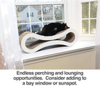 Cat Scratcher Lounge, Double Sided Infinity Scratcher Made of Recycled Corrugated Cardboard for Durability