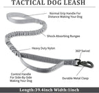 COOYOO Dog Collar,3 Piece Set Tactical Dog Collars, Adjustable Military Training Nylon Dog Collar with Control Handle and Heavy Metal Buckle for Medium and Large Dogs