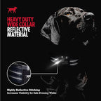 Tuff Pupper Heavy Duty Tactical Dog Collar | 1.25" Wide Ballistic Nylon | Reflective Stitching | Integrated ID Tag Holder | Stainless Steel Buckle | Padded Lining | Small & Medium Dogs (Black, Small)