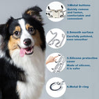 Prong Collar for Dogs,Dog Training Collar with One Professional Training Leash,Adjustable Pinch Collar with Quick Release Metal Buckle, No Pull Choke Collar for Small Medium Large Dogs（Silver, S）.