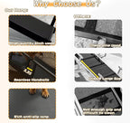 73" Dog Ramp for Bed,Birchwood Pet Ramp with Removable Side Rail and Non-Slip Surface, Pet Ramp for Small & Large Dogs with Rest Platform and DIY Glow Strips,Dog Stairs for Couch, Black