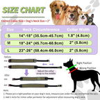 Martingale No Pull Dog Collar for Large Medium Dogs Training Walking, Heavy Duty Nylon Reflective Adjustable Anti Pull Slip Collar with Buckle M Army Green
