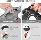 PoyPet No Pull Dog Harness, No Choke Reflective Dog Vest, Adjustable Pet Harnesses with 2 Leash Attachments with Easy Control Padded Handle for Small Medium Large Dogs(Gray,L)