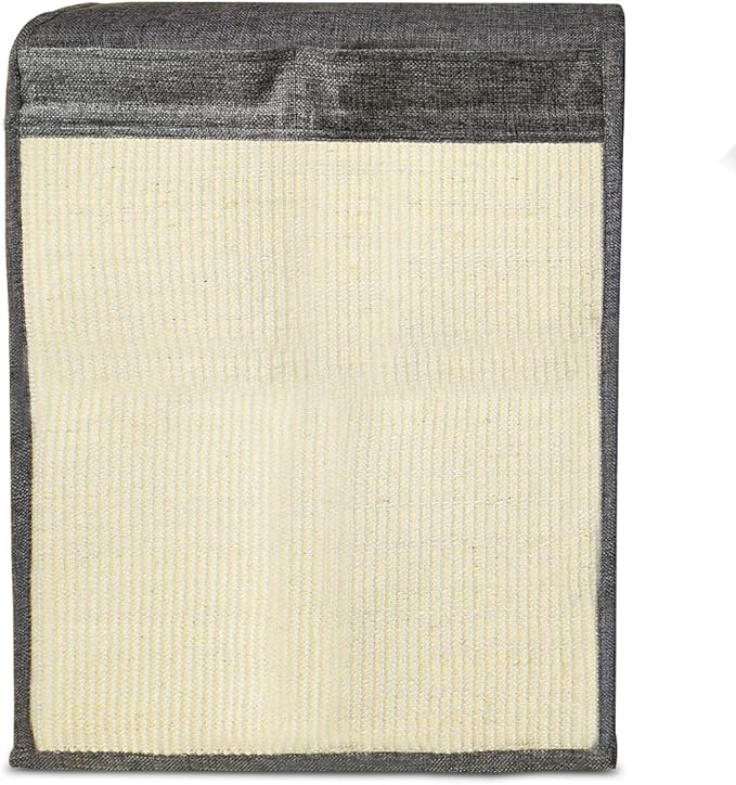 Navaris Cat Scratch Armrest Organizer - Sisal Furniture Protector Scratching Pad for Cats - Scratcher Mat Cover for Sofa Couch Armchair - Dark Gray