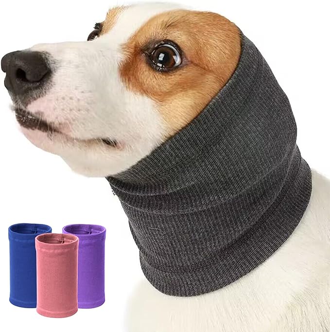 Nanaki Dog Calming Hoodie Quiet Head Cover Sleeves - Ear Covers Hood for Noise Bath, The Grooming and Force Drying Head Protection for Anxiety Relief and Calming Dog Neck and Ear Warmer