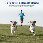 Dog Training Collar 2 Dogs (20-140 Lbs) - 4200FT Dog Training Collar with Remote, 4 Powerful Modes with 119 Training Levels Rechargeable Electric Dog Collar for Large Dogs