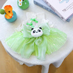 Furbabycare® Elegant Sweet Fashion Puppy Dog Blingbling Princess Skirt Pet Dog Lace Cake Camisole Tutu Dress S-Panda X-Small