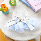 Furbabycare® Elegant Sweet Fashion Puppy Dog Blingbling Princess Skirt Pet Dog Lace Cake Camisole Tutu Dress I-Blue X-Small