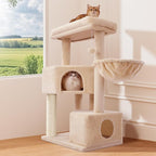 Gardner Pet 41" Cat Tree for Medium Large Cats, Heavy Duty Cat Trees Tower with 2.8in Posts & Washable Top Perches