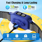 2 Pack Bark Collar, Smart Dog Bark Collar for Large Medium Small Dogs, Rechargeable Ultra-Light Training Collar with Beep Vibration, Anti Barking Device with 5-Level Sensitivity (Blue)
