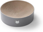 Necoichi Cat Scratcher Bowl for Indoor Cats - Cat Scratching Lounger with Reversible Usability and Extra Comfort for Lounge, Cardboard Bed Couch / (Regular, Hologram Gray)
