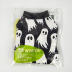 Fitwarm Halloween Ghost Dog Pajamas, Funny Halloween Costumes for Dogs, Fleece Dog Onesie with Feet, Doggy Clothes for Small Dogs Boy Girl, Pet Apparel, Black, White, XXL