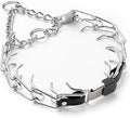 Herm Sprenger Chrome Plated Steel Dog Collar with Quick Release ClicLock Buckle O-Ring Biothane Insert Training Collar Made in Germany (Black, 25in x 4.0mm(Neck Size up to21-22in))