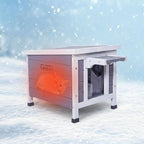 GEGURI All-Weather Outdoor Insulated Shelter for Cats, Dogs & Rabbits – Weatherproof Hutch with Thermal Layer, Elevated Floor, and Asphalt Roof