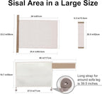 Cat Scratch Sofa Protector,27.6”L*19.6“W Cat Scratch Furniture Protector Pad Couch Arm Sheild with Natural Sisal for Protecting Couch Sofa Chair Furniture（Beige/Right Handed