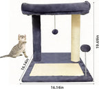 Cat Tree, 19.69" H(50cm) Cat Scratching Post with Cat Bed, Scratching Posts for Indoor Cats with Two Plush Balls Toy, Small Cat Tree for Kittens/Cats Playing and Relaxing