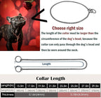 Heavy Duty Dog Choke Collar Slip Dog P Chain Snake Collar Plating Anti-Rust Dog Training Collars for Small Large Dogs Black/Gold/Silver/Rose Gold 15.5in-29.5in (29.5in, Black)
