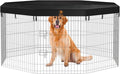 PJYuCien Mesh Top Cover - Fits 8 Panels 24 Inch Width Plastic/Metal Pet Pen Octagonal Dog Playpen (Note: Only Pen Top Cover, NO PLAYPEN)