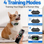 Dog Training Collar, 2 Dogs Shock Collar with Remote Control, 4 Training Modes Vibration, Beep, Shock, IP67 Waterproof Keypad Lock Rechargeable E-Collar for Small Medium Large Dogs