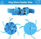Dog Slow Feeder Bowls Silicone Spiral Pet Food Feeder Insert to Slow Down Eating for Large Medium Small Breed Dogs Perfect with Stainless Steel Glass Ceramic Pet Bowls (Blue)