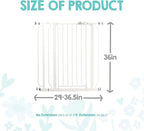 Regalo Extra Tall Baby Gate for Doorways & Bottom of Stairs, Pressure Mount for Babies, Toddlers & Pets, Tested & Safe for 30 Years, American Designed, White