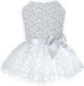 CuteBone Dog Birthday Dress Girl Puppy Skirt Tutu Cat Wedding Outfit Pet Party Clothes for Small Dogs Costume DD17M