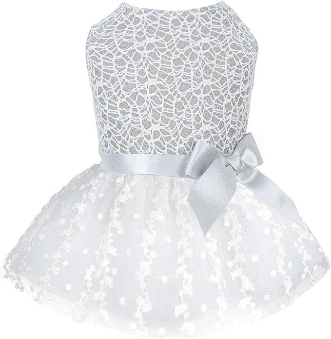 CuteBone Dog Birthday Dress Girl Puppy Skirt Tutu Cat Wedding Outfit Pet Party Clothes for Small Dogs Costume DD17M