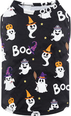 CuteBone Halloween Dog Shirts 2-Pack Soft Pet Clothes Breathable Summer Vest for Small Puppy and Stretchy Cat Apparel 2BX22S