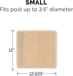 Furhaven Wrap Around Scratching Post Cover for Indoor Cats, Fits Posts Up to 3.5" Diameter, Durable & Less Mess - Tiger Tough Carpet Scratch Mat - Cream, Small