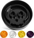 LE TAUCI Slow Feeder Dog Bowls Ceramic,3 Cups Slow Feeding Dog Bowl Medium Large Breed, Pet Bowl for Fast Eaters, Puzzle Pet Dishes,Skull Black