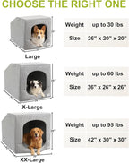 Hovicaed Indoor Dog House for Extra Large Medium Small Sized Dogs - Dog Tent with Washable Removable Cover, Pet Orthopedic Dog Cave Bed Egg-Crate Foam Cushion, Inside Dog House Large Space(XXL)