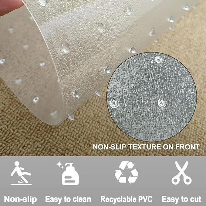 3.6FTCarpet Protector for Pets-Cat Carpet Protector for Doorway, DIY Anti-Slip Anti Scratch Under Door Cat Scratch Protector Mat,Easy to Cut Clear PVC Carpet Scratch Stopper,Cat Scratch Guard Carpet