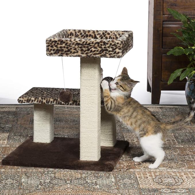 Prevue Pet Products Kitty Power Paws Leopard Terrace Cat Tree