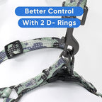 Pawtitas Reflective Step-in Dog Harness – Adjustable No-Pull Vest for Puppies to Seniors, Safe & Comfortable, M Camo Grey