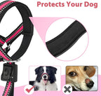 BARKLESS Soft Dog Head Collar, Patented Padded No Pull Head Halter, Training Nose Leash with Safety Link for Medium Large Dogs, Adjustable Muzzle Leash, Easy Control for Walking(Pink, M)