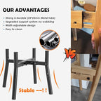 Elevated Dog Bowl Stand for Large Dogs, Adjustable Width 7-10.6, 11" Tall Dog Food Water Stand, Bowl Not Included