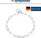 Herm Sprenger - Chrome Plated Steel Fur Saver Dog Collar - Long Link - Professional Training Collar for Small Petite Dogs - Puppy Collar - Correction Slip Chain - Made in Germany (19 inches (49 cm))