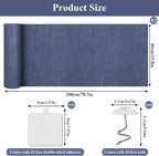 2-Pack 15.7"x78.7" Cat Scratch Mat with 40 Screws & 32 Adhesive Pads, Cat Scratch Couch Furniture Protector, DIY Trimmable Pad for Cats to Shield Walls, Sofas and Towers (Light Gray)