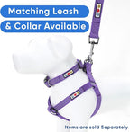 Pawtitas Reflective Step-in Dog Harness – Adjustable No-Pull Vest for Puppies to Seniors, Safe & Comfortable, XS Purple