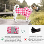 Dog rain Coat Waterproof Raincoat Puppy Jacket with Legs Buttons Zipper Hood Drawstring Fit for Yorkie Terrier Schnauzer Poodle Border Collie Labrador Golden Retriever 8lbs to 80lbs Pink XXL